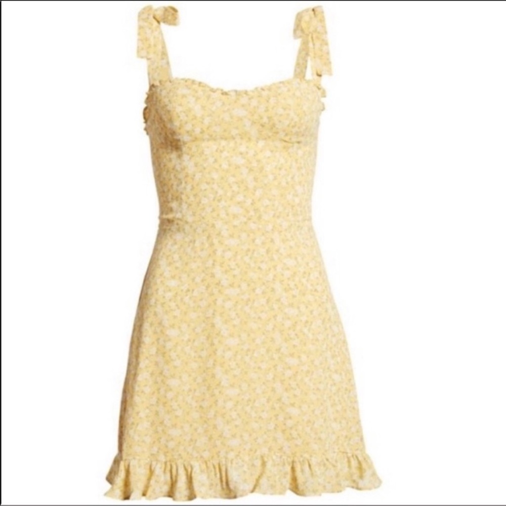 NWT Reformation Christine Mini Dress in Lily Size 10